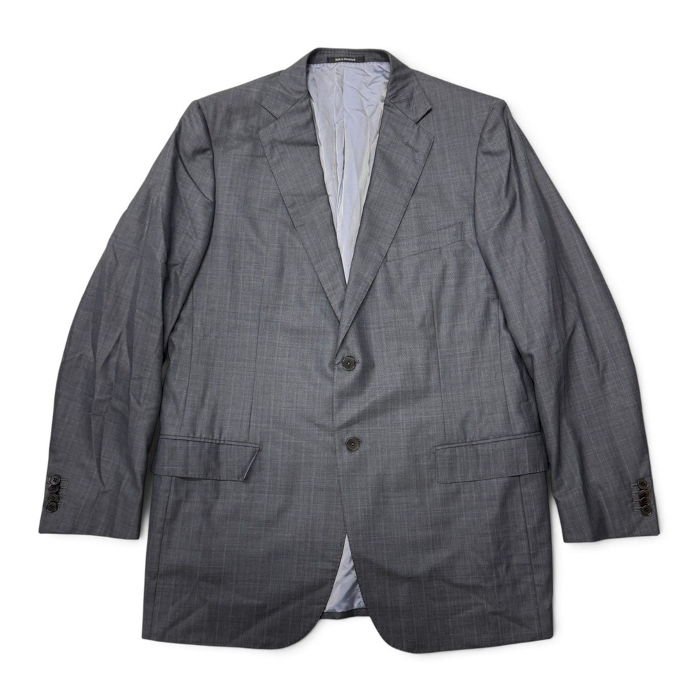 Ermenegildo Zegna Trofeo 600 Wool Silk Blazer Gray Fit 56L 46L US Mens